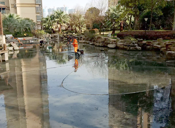 淅川景观池淤泥清理